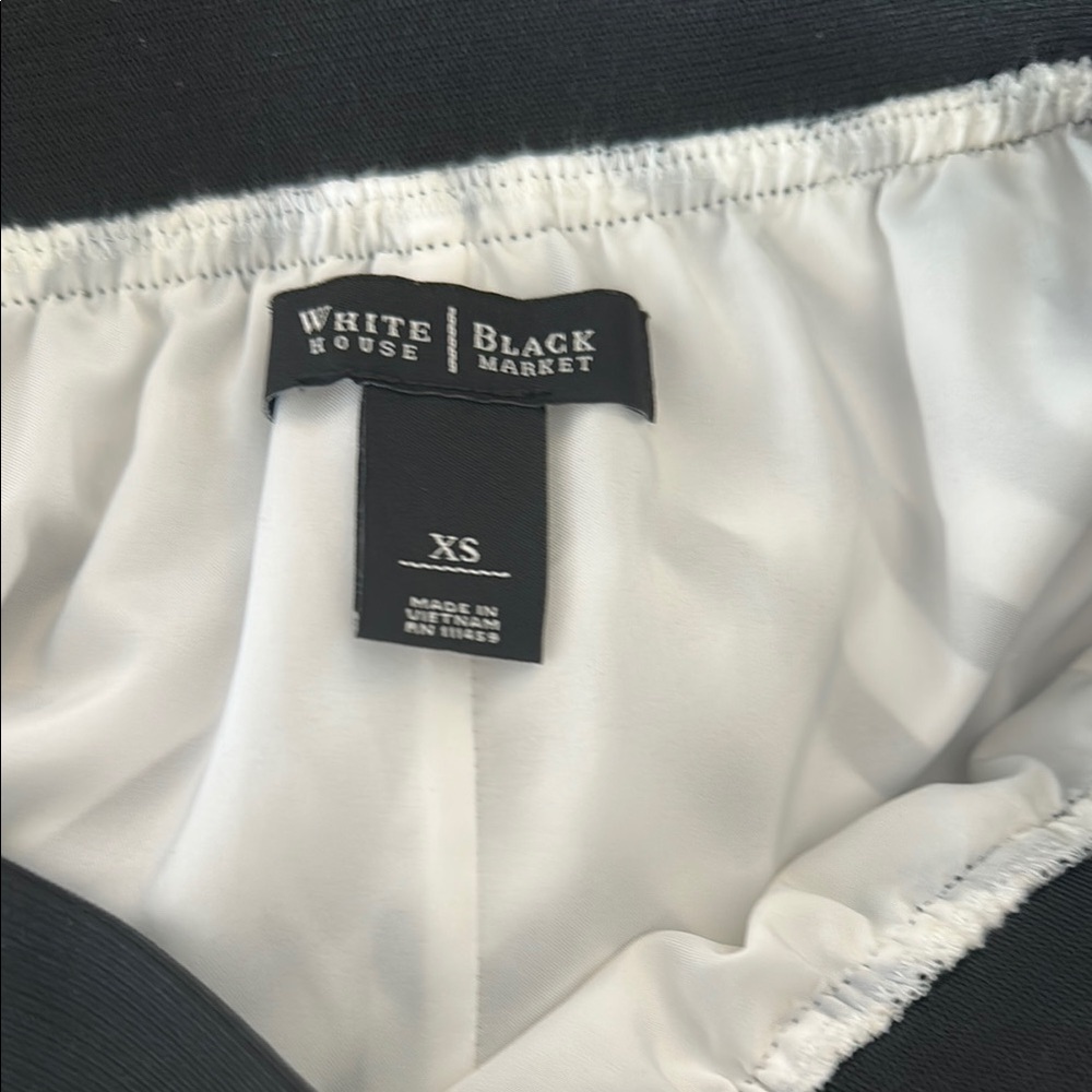 Black and White Striped Women's Skirt - Picture 3 of 4